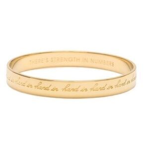 Kate Spade Gold There’s Strength In Numbers Hand In Hand Bangle Bracelet